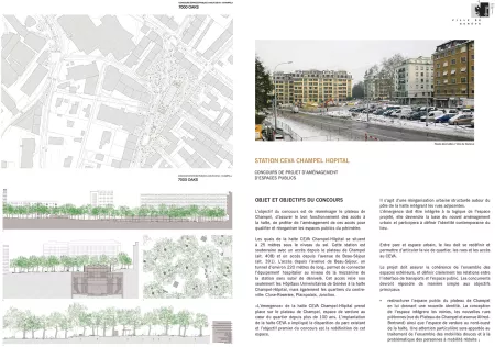 MIDarchitecture - Organisation de concours - Projet d'aménagement d'espaces publics station CEVA Champel Hôpital