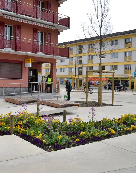 MIDarchitecture - Projet lauréat du concours sur invitation « Réaménagement de la place des Ormeaux », Ville de Lancy, Genève